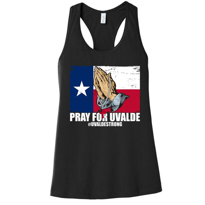 Pray For Uvalde Texas Strong Women's Racerback Tank