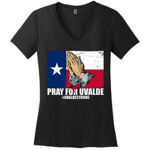 Pray For Uvalde Texas Strong Women's V-Neck T-Shirt