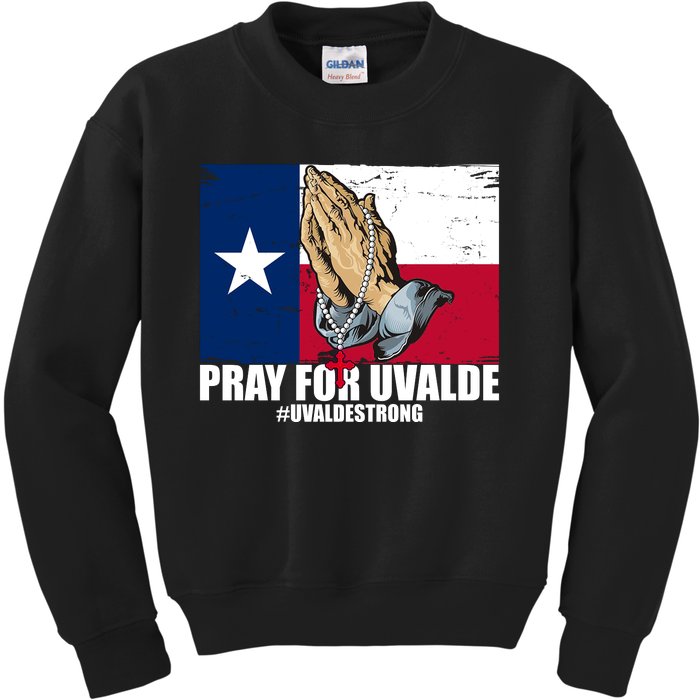 Pray For Uvalde Texas Strong Kids Sweatshirt