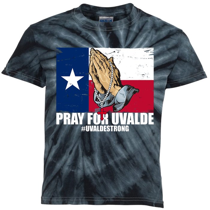 Pray For Uvalde Texas Strong Kids Tie-Dye T-Shirt