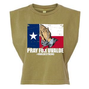 Pray For Uvalde Texas Strong Garment-Dyed Women's Muscle Tee