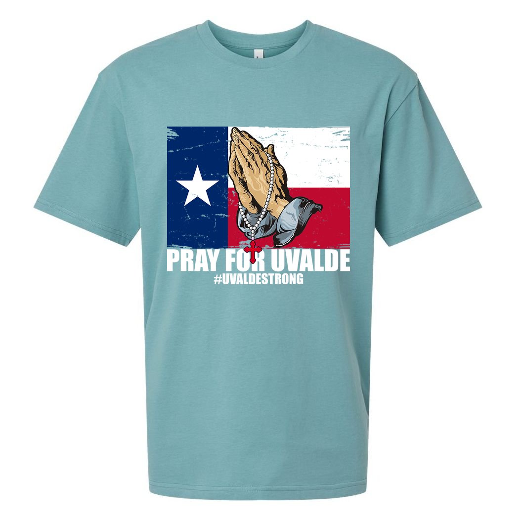 Pray For Uvalde Texas Strong Sueded Cloud Jersey T-Shirt
