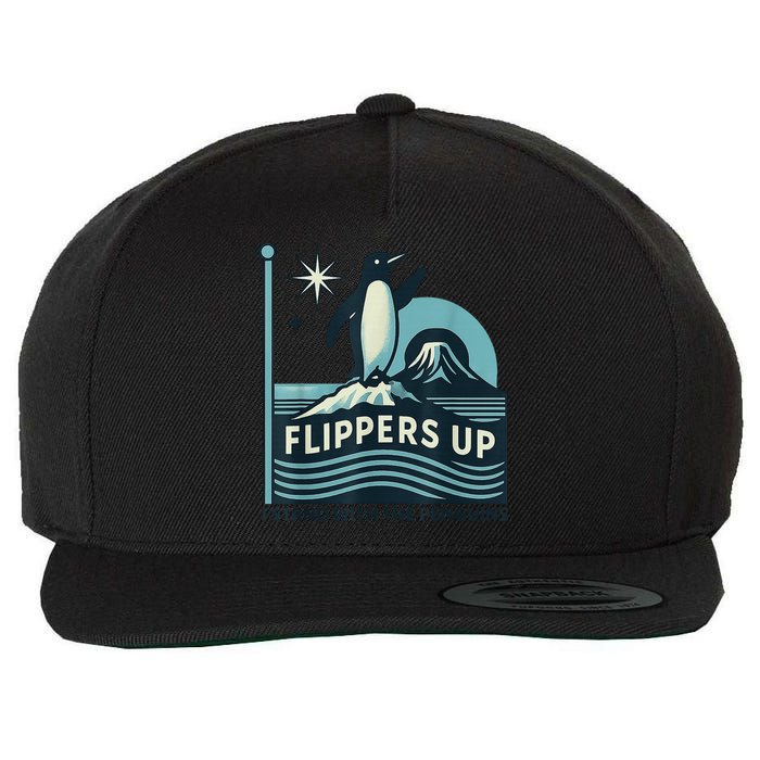 Penguin Flippers Up I Stand With The Penguins Wool Snapback Cap