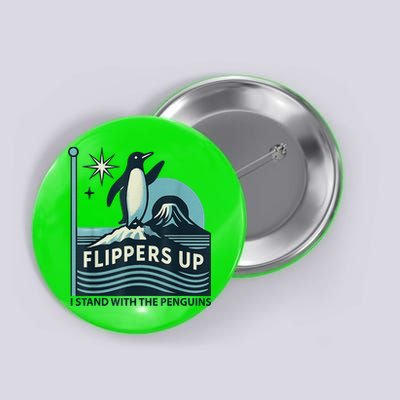 Penguin Flippers Up I Stand With The Penguins Button