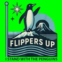 Penguin Flippers Up I Stand With The Penguins Button