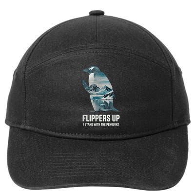 Penguin Flippers Up I Stand With The Penguins 7-Panel Snapback Hat