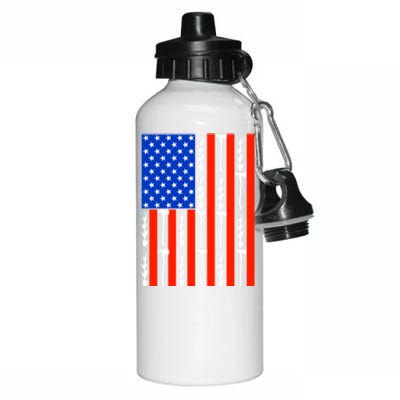 Patriotic Firefighter Us American Flag Red Line Usa Fire Gift Aluminum Water Bottle