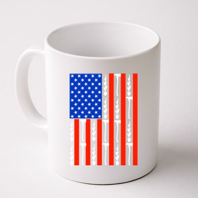 Patriotic Firefighter Us American Flag Red Line Usa Fire Gift Coffee Mug