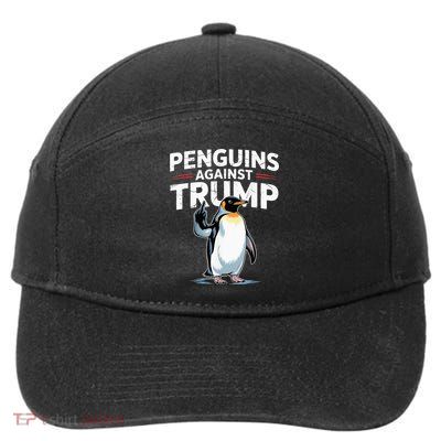Penguin Flippers Up Resist Penguins Against Trump 7-Panel Snapback Hat