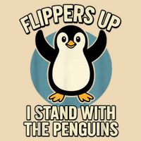  Penguin Flippers Up I Stand With The Penguins Drawstring Bag