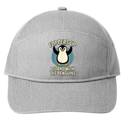  Penguin Flippers Up I Stand With The Penguins 7-Panel Snapback Hat