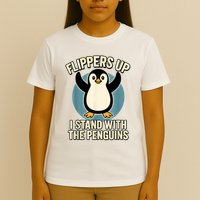  Penguin Flippers Up I Stand With The Penguins T-Shirt