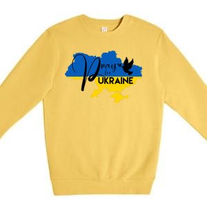 Pray For Ukraine Dove Premium Crewneck Sweatshirt