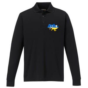 Pray For Ukraine Dove Performance Long Sleeve Polo