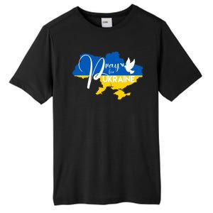 Pray For Ukraine Dove Tall Fusion ChromaSoft Performance T-Shirt