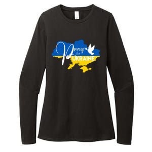 Pray For Ukraine Dove Womens CVC Long Sleeve Shirt