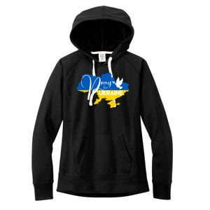 Pray For Ukraine Dove Women's Fleece Hoodie