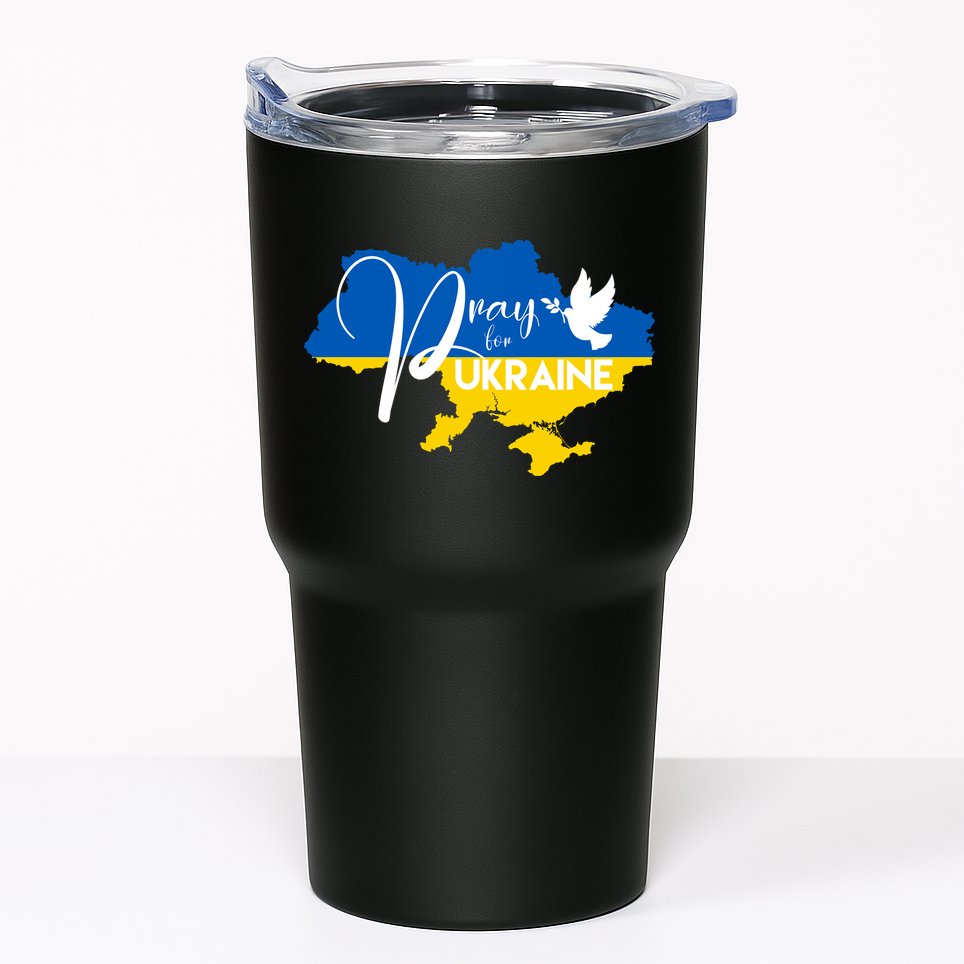 Pray For Ukraine Dove Tumbler