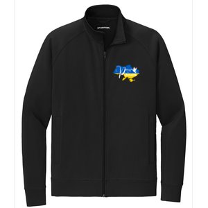 Pray For Ukraine Dove Stretch Full-Zip Cadet Jacket