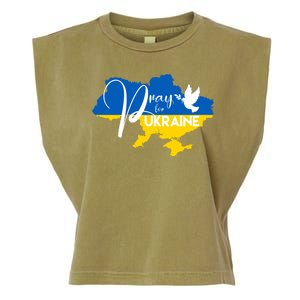 Pray For Ukraine Dove Garment-Dyed Women's Muscle Tee