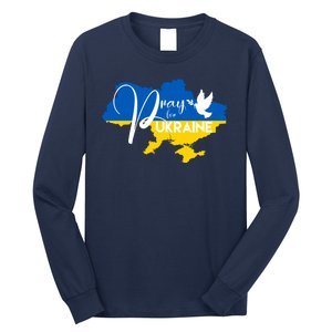 Pray For Ukraine Dove Long Sleeve Shirt