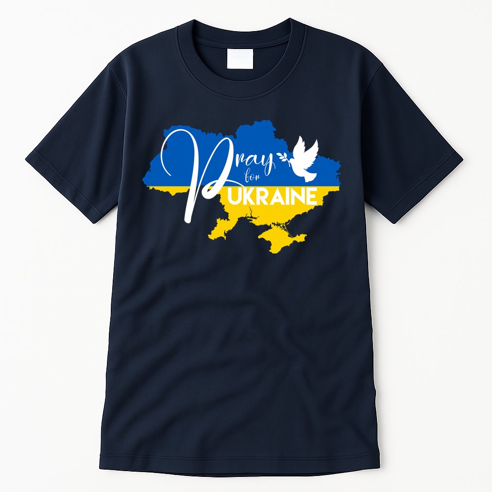 Pray For Ukraine Dove Tall T-Shirt