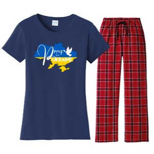 Pray For Ukraine Dove Women's Flannel Pajama Set