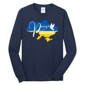 Pray For Ukraine Dove Tall Long Sleeve T-Shirt