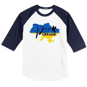 Pray For Ukraine Dove Baseball Sleeve Shirt