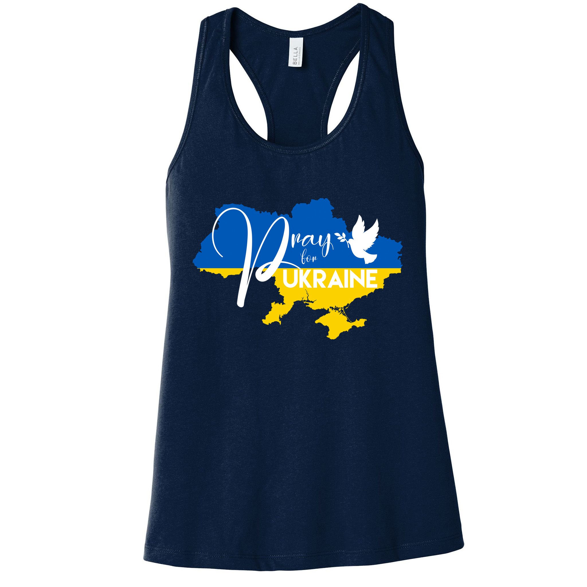 Pray For Ukraine Dove Womens Tank Top