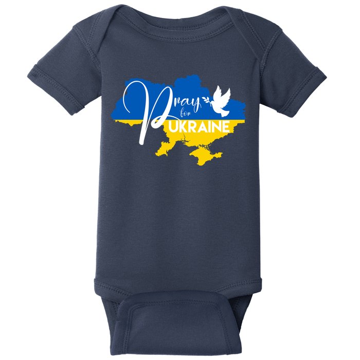 Pray For Ukraine Dove Baby Bodysuit