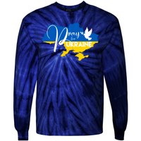 Pray For Ukraine Dove Tie-Dye Long Sleeve Shirt