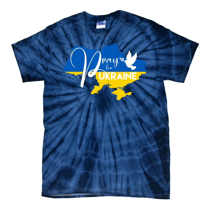 Pray For Ukraine Dove Tie-Dye T-Shirt