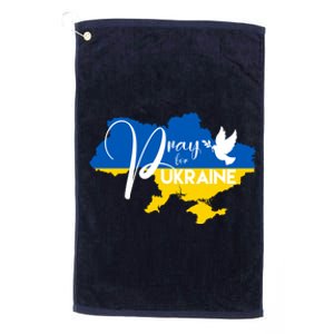 Pray For Ukraine Dove Platinum Collection Golf Towel