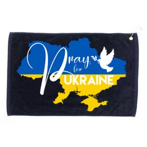 Pray For Ukraine Dove Grommeted Golf Towel