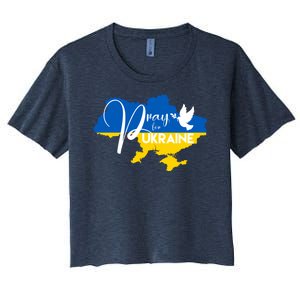 Pray For Ukraine Dove Women's Crop Top Tee