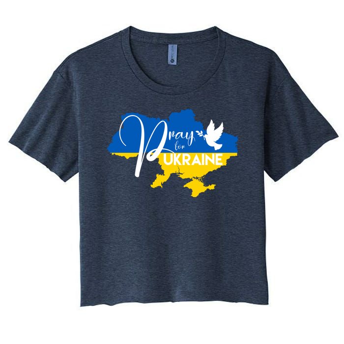 Pray For Ukraine Dove Women's Crop Top Tee