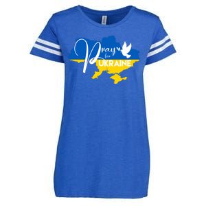 Pray For Ukraine Dove Enza Ladies Jersey Football T-Shirt