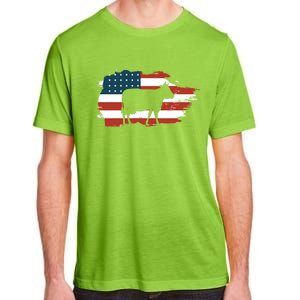 Patriotic Farmer Usa Cow Animal Lover Farm Owner Cute Gift Adult ChromaSoft Performance T-Shirt