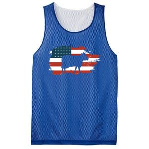 Patriotic Farmer Usa Cow Animal Lover Farm Owner Cute Gift Mesh Reversible Basketball Jersey Tank