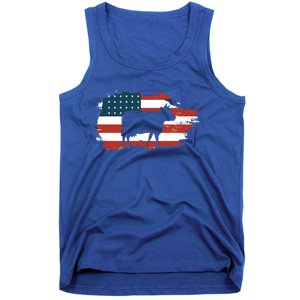 Patriotic Farmer Usa Cow Animal Lover Farm Owner Cute Gift Tank Top