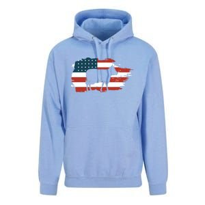 Patriotic Farmer Usa Cow Animal Lover Farm Owner Cute Gift Unisex Surf Hoodie