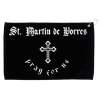 Pray For Us St. Martin De Porres P.A.T.R.O.N Saint Grommeted Golf Towel