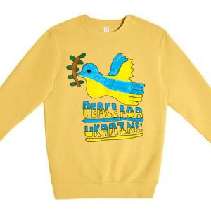 Peace For Ukraine Bird Premium Crewneck Sweatshirt