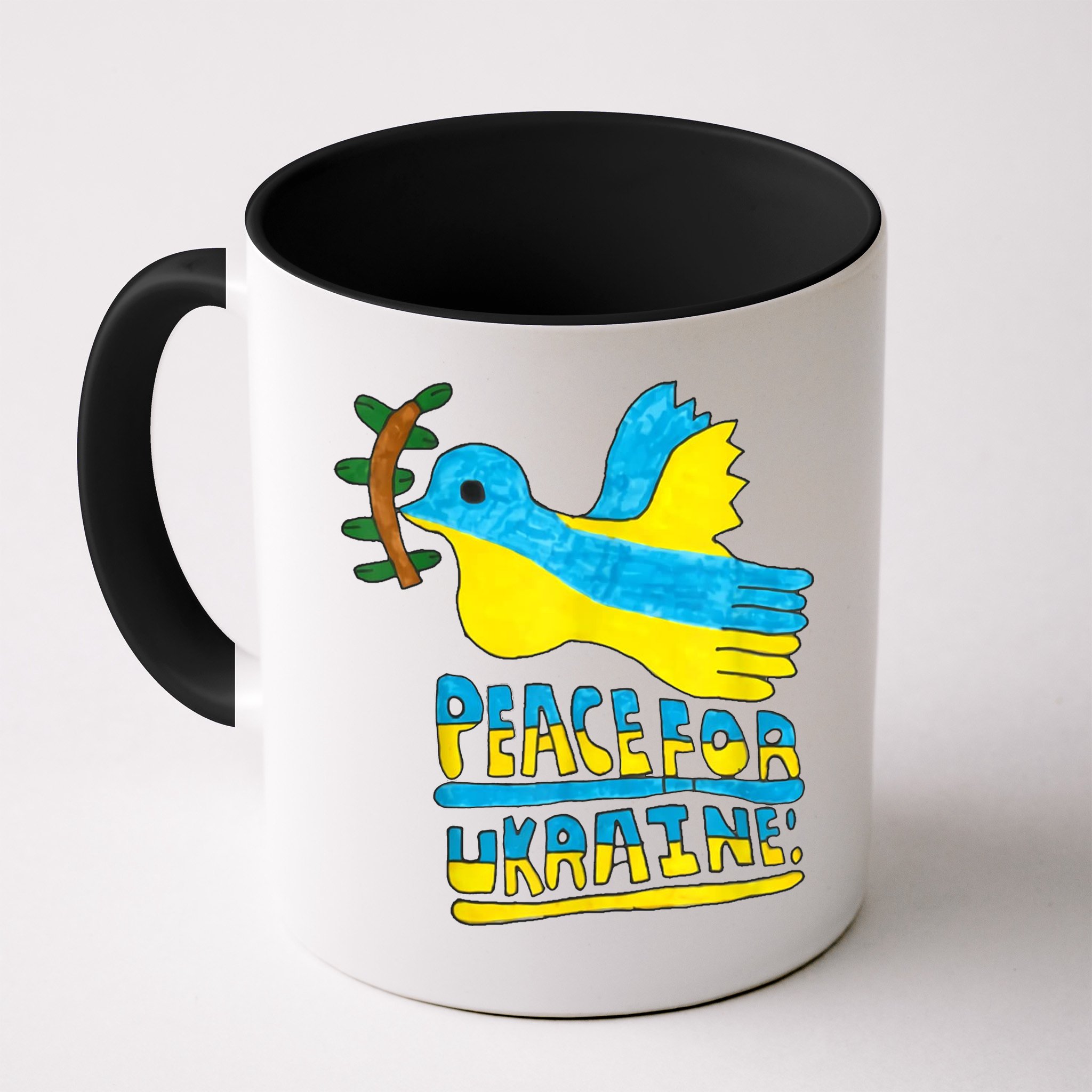 Peace For Ukraine Bird Mug
