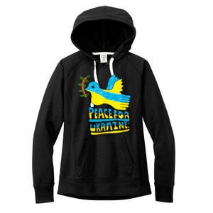 Peace For Ukraine Bird Women's Fleece Hoodie