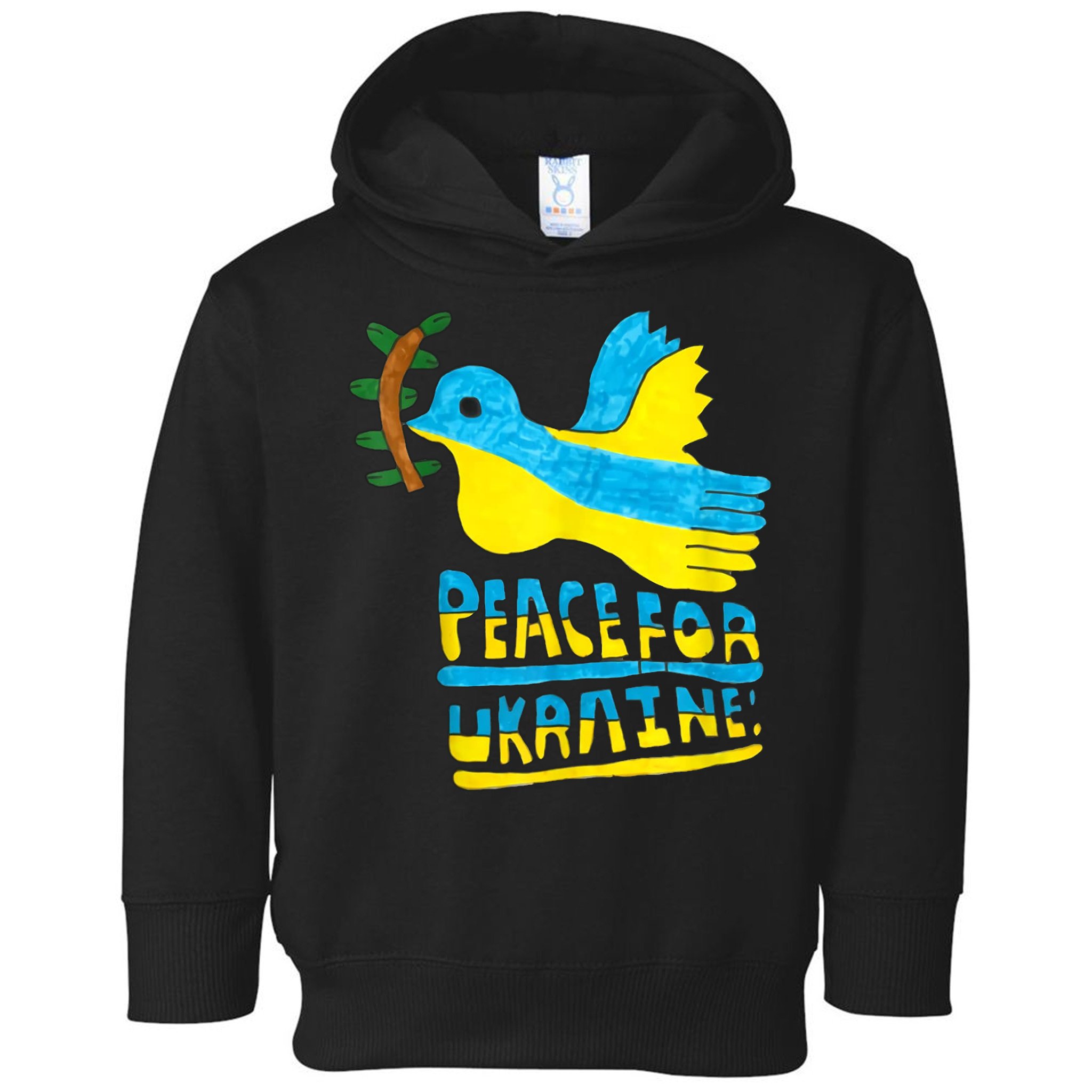 Peace For Ukraine Bird Toddler Hoodie