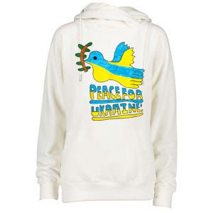 Peace For Ukraine Bird Womens Funnel Neck Pullover Hood