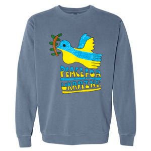 Peace For Ukraine Bird Garment-Dyed Sweatshirt