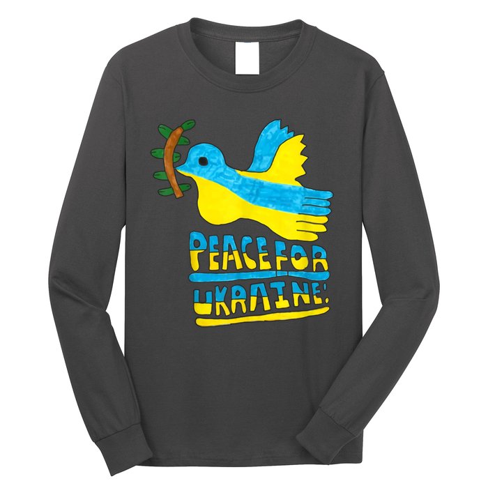 Peace For Ukraine Bird Long Sleeve Shirt